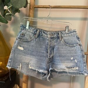 Special A Blue Denim High Waisted Shorts